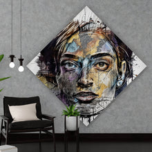 Lade das Bild in den Galerie-Viewer, Poster Bunte Gesichtskunst Modern Art Raute
