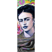 Lade das Bild in den Galerie-Viewer, Leinwandbild Buntes Frida Portait Pop Art Panorama Hoch
