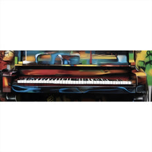 Lade das Bild in den Galerie-Viewer, Acrylglasbild Buntes Klavier im Graffiti Look Panorama
