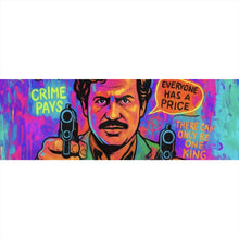 Lade das Bild in den Galerie-Viewer, Leinwandbild Buntes Pop Art Wandbild mit ikonischer Figur Panorama
