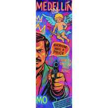 Lade das Bild in den Galerie-Viewer, Poster Buntes Pop Art Wandbild mit ikonischer Figur Panorama Hoch
