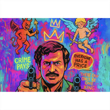 Lade das Bild in den Galerie-Viewer, Leinwandbild Buntes Pop Art Wandbild mit ikonischer Figur Querformat
