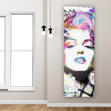 Lade das Bild in den Galerie-Viewer, Acrylglasbild Buntes Portrait Marylin Graffiti Panorama Hoch
