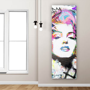 Acrylglasbild Buntes Portrait Marylin Graffiti Panorama Hoch