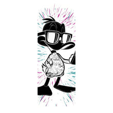 Lade das Bild in den Galerie-Viewer, Acrylglasbild Cartoon Ente mit Smartphone Panorama Hoch
