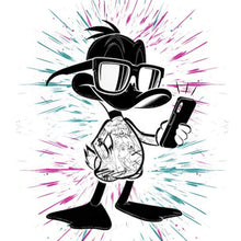 Lade das Bild in den Galerie-Viewer, Leinwandbild Cartoon Ente mit Smartphone Quadrat
