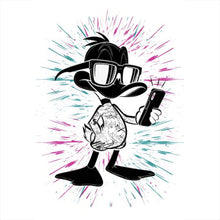Lade das Bild in den Galerie-Viewer, Leinwandbild Cartoon Ente mit Smartphone Hochformat
