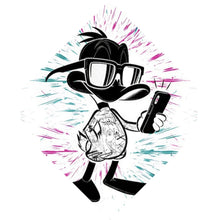 Lade das Bild in den Galerie-Viewer, Leinwandbild Cartoon Ente mit Smartphone Raute
