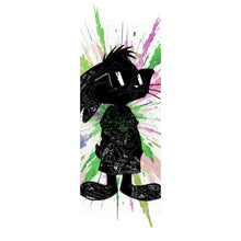 Lade das Bild in den Galerie-Viewer, Aluminiumbild Cartoon Hase mit buntem Farbklecks Panorama Hoch
