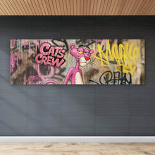 Lade das Bild in den Galerie-Viewer, Poster Catscrew zwei Panther im Street Art Stil Panorama
