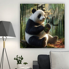 Lade das Bild in den Galerie-Viewer, Leinwandbild Pandabär Time to chill Quadrat
