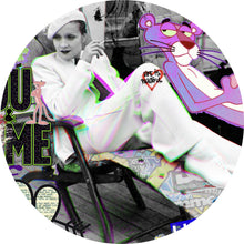 Lade das Bild in den Galerie-Viewer, Aluminiumbild Marlene Panther Pop Art Vintage Kreis
