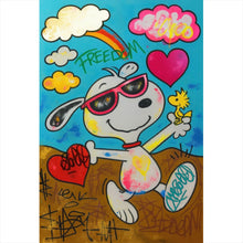 Lade das Bild in den Galerie-Viewer, Poster Comic Hund Snoopi mit Herzmotiv Hochformat
