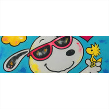 Lade das Bild in den Galerie-Viewer, Leinwandbild Comic Hund Snoopi mit Herzmotiv Panorama
