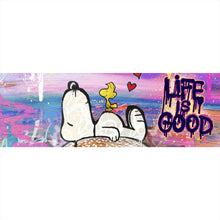 Lade das Bild in den Galerie-Viewer, Leinwandbild Comic Hund Snoopi Pop Art Panorama
