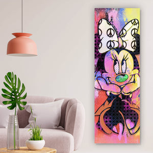 Acrylglasbild Comic Kult Mäuse Paar beim Flirten Panorama Hoch