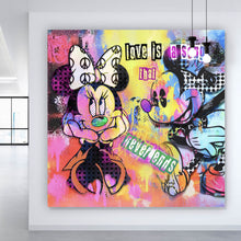 Lade das Bild in den Galerie-Viewer, Poster Comic Kult Mäuse Paar beim Flirten Quadrat
