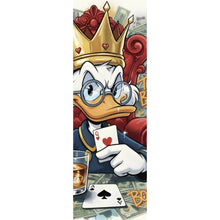 Lade das Bild in den Galerie-Viewer, Poster Coole Poker Ente mit Krone und Geld Panorama Hoch
