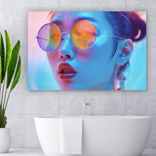 Lade das Bild in den Galerie-Viewer, Acrylglasbild Cooles asiatisches Frauenportrait Querformat
