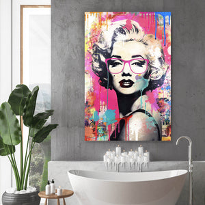 Poster Cooles Pop Art Portrait einer Ikone Hochformat