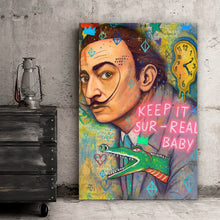 Lade das Bild in den Galerie-Viewer, Acrylglasbild Dali mit schmelzender Uhr Hochformat

