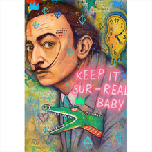 Lade das Bild in den Galerie-Viewer, Acrylglasbild Dali mit schmelzender Uhr Hochformat
