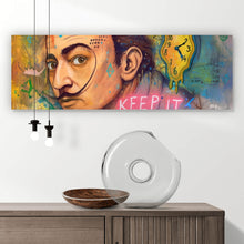 Lade das Bild in den Galerie-Viewer, Aluminiumbild Dali mit schmelzender Uhr Panorama
