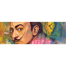 Lade das Bild in den Galerie-Viewer, Aluminiumbild Dali mit schmelzender Uhr Panorama
