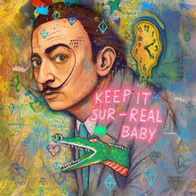 Lade das Bild in den Galerie-Viewer, Acrylglasbild Dali mit schmelzender Uhr Quadrat
