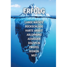 Lade das Bild in den Galerie-Viewer, Aluminiumbild gebürstet Der Eisberg des Erfolgs Hochformat
