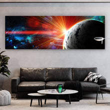 Lade das Bild in den Galerie-Viewer, Aluminiumbild Die Erde im Universum Panorama
