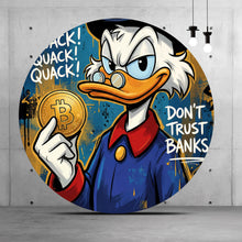 Lade das Bild in den Galerie-Viewer, Aluminiumbild Do not trust Banks Kreis
