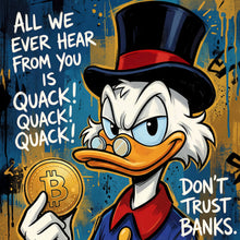 Lade das Bild in den Galerie-Viewer, Poster Do not trust Banks Quadrat
