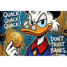 Lade das Bild in den Galerie-Viewer, Poster Do not trust Banks Querformat
