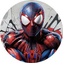 Lade das Bild in den Galerie-Viewer, Aluminiumbild gebürstet Superheld Spider Kreis
