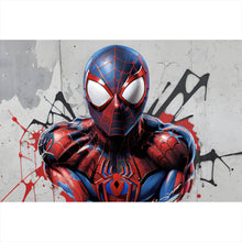 Lade das Bild in den Galerie-Viewer, Aluminiumbild gebürstet Superheld Spider Querformat
