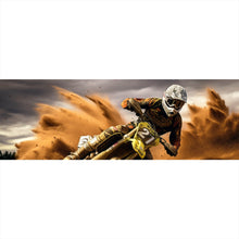 Lade das Bild in den Galerie-Viewer, Spannrahmenbild Dynamisches Motocross in vollem Schwung Panorama
