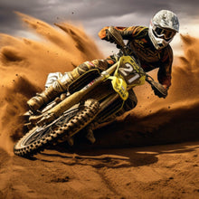 Lade das Bild in den Galerie-Viewer, Acrylglasbild Dynamisches Motocross in vollem Schwung Quadrat
