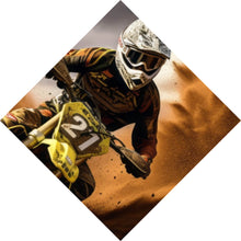 Lade das Bild in den Galerie-Viewer, Leinwandbild Dynamisches Motocross in vollem Schwung Raute
