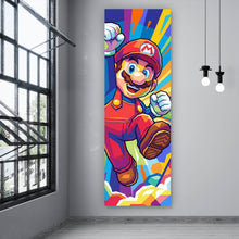 Lade das Bild in den Galerie-Viewer, Aluminiumbild gebürstet Dynamisches Pop Art mit Retro Charakter Panorama Hoch
