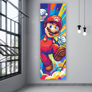Spannrahmenbild Dynamisches Pop Art mit Retro Charakter Panorama Hoch