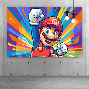 Poster Dynamisches Pop Art mit Retro Charakter Querformat