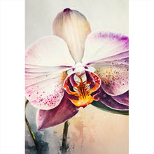 Lade das Bild in den Galerie-Viewer, Acrylglasbild Edle Aquarell Orchidee Hochformat
