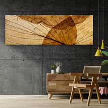 Lade das Bild in den Galerie-Viewer, Leinwandbild Edle Blattstruktur im Herbst Panorama
