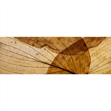 Lade das Bild in den Galerie-Viewer, Aluminiumbild gebürstet Edle Blattstruktur im Herbst Panorama
