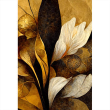 Lade das Bild in den Galerie-Viewer, Leinwandbild Edle herbstliche Blumenblätter Hochformat
