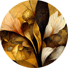 Lade das Bild in den Galerie-Viewer, Aluminiumbild Edle herbstliche Blumenblätter Kreis
