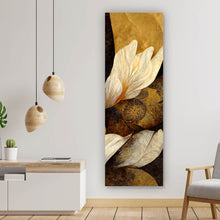 Lade das Bild in den Galerie-Viewer, Leinwandbild Edle herbstliche Blumenblätter Panorama Hoch

