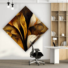 Lade das Bild in den Galerie-Viewer, Acrylglasbild Edle herbstliche Blumenblätter Raute
