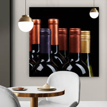 Lade das Bild in den Galerie-Viewer, Aluminiumbild Edle Weinflaschen Quadrat
